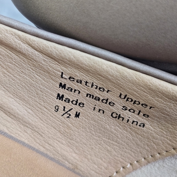 🐢 L.A.M.B. Women Novice Taupe High Wedge Slip On Size 9.5 Pumps - Picture 12 of 17